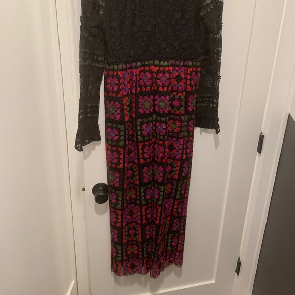 Anna Sui Embroidered Formal Dress - Picture 4 of 5